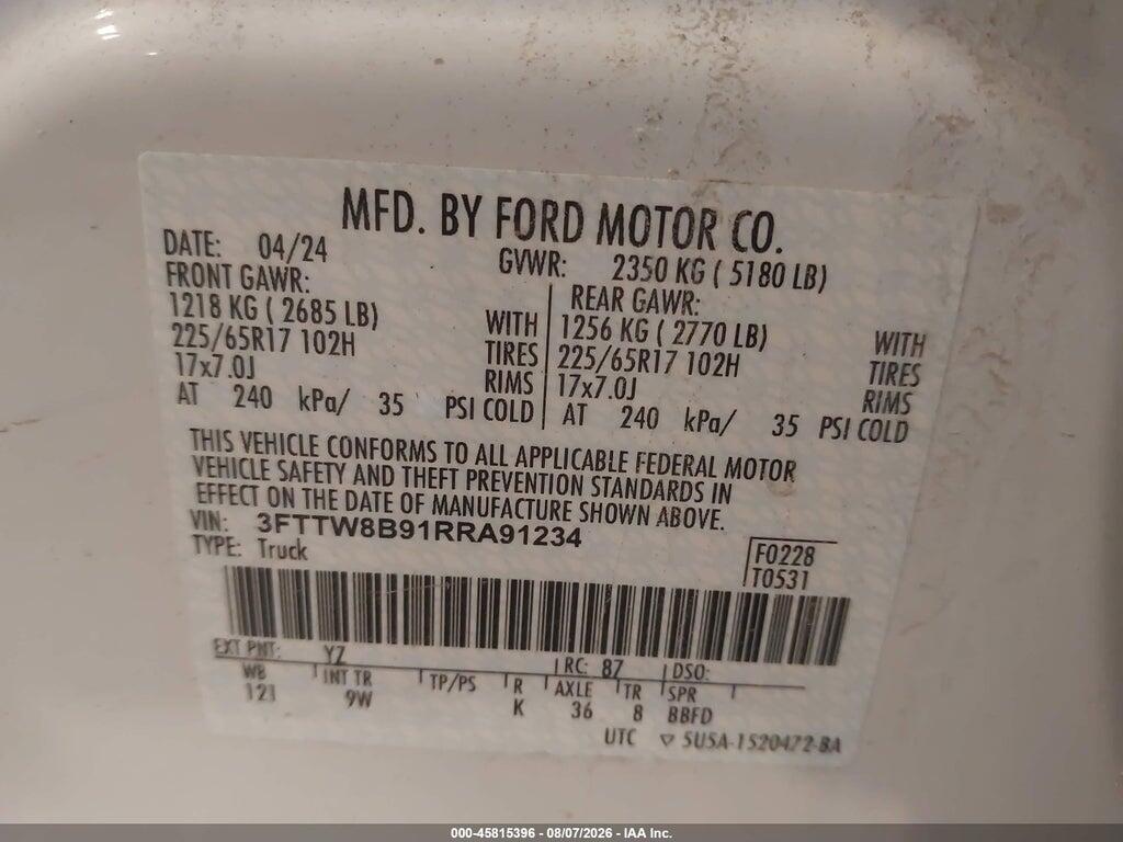 3FTTW8B91RRA91234 2024 FORD MAVERICK photo no. 9