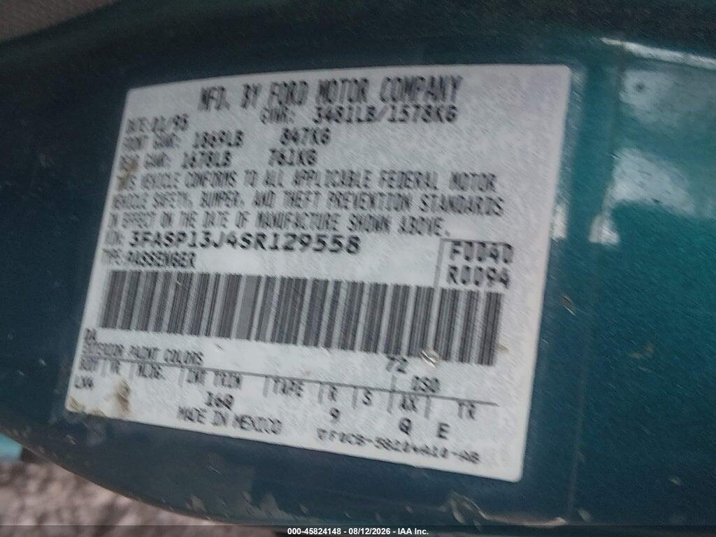 3FASP13J4SR129558 1995 FORD ESCORT photo no. 9