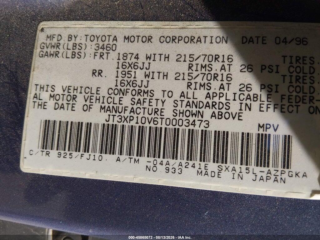 JT3XP10V6T0003473 1996 TOYOTA RAV4 photo no. 9