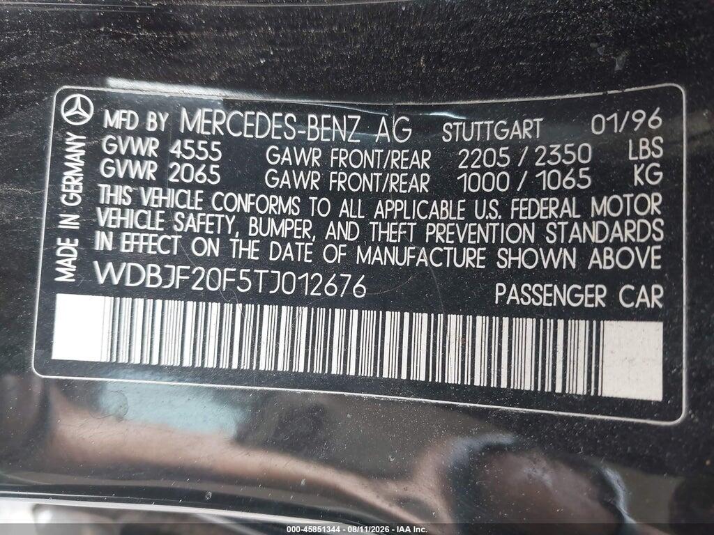 WDBJF20F5TJ012676 1996 MERCEDES-BENZ E photo no. 9