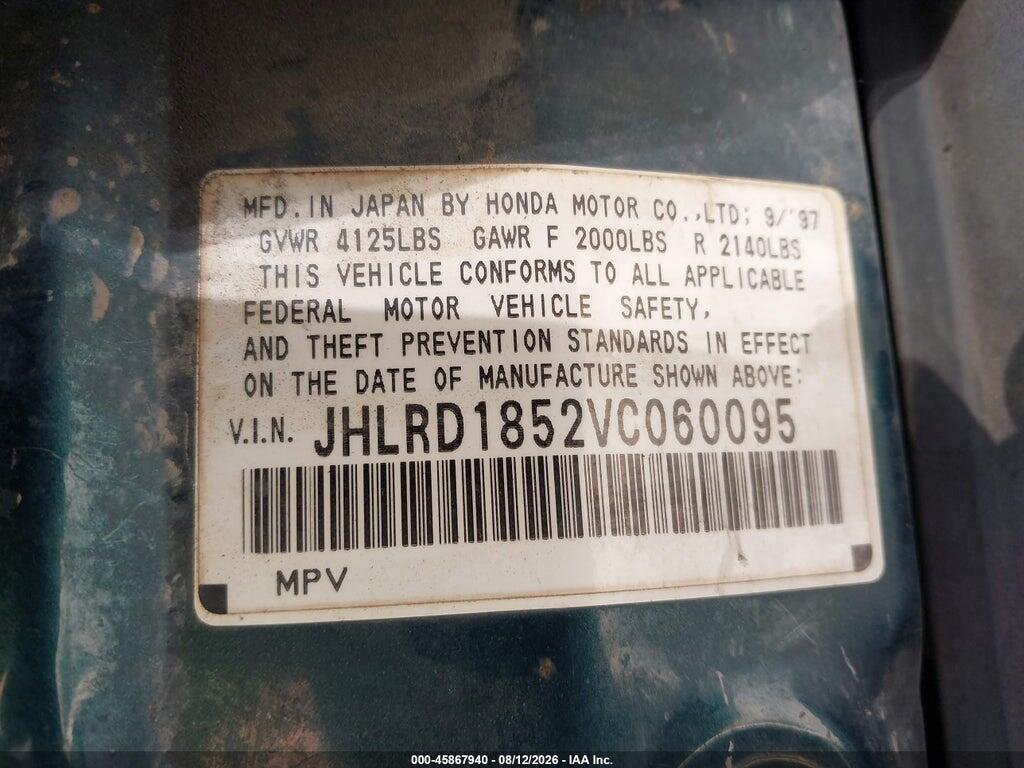 JHLRD1852VC060095 1997 HONDA CR-V photo no. 9