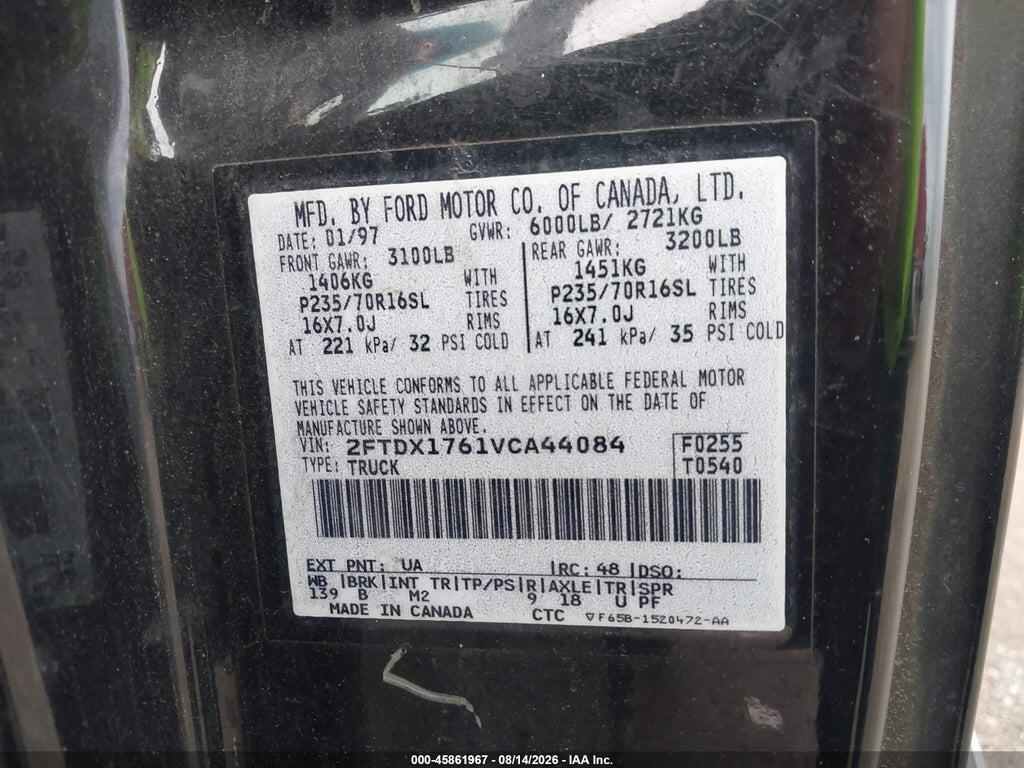 2FTDX1761VCA44084 1997 FORD F-150 STANDARD photo no. 9