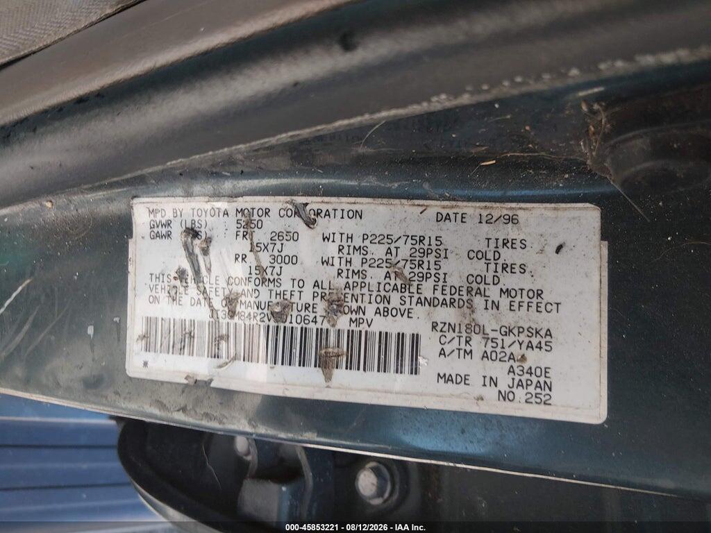 JT3GM84R2V0010647 1997 TOYOTA 4RUNNER photo no. 9