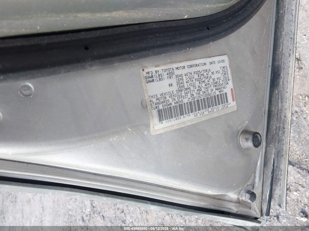 JTJGF10U710092115 2001 LEXUS RX 300 photo no. 9