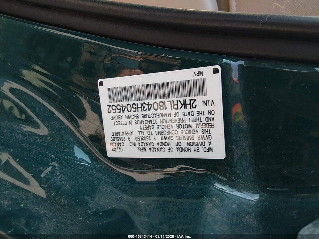 2HKRL18043H504552 2003 HONDA ODYSSEY photo no. 9