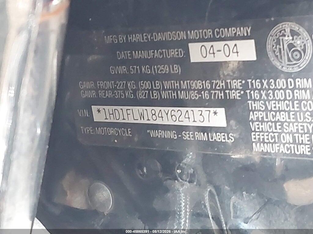 1HD1FLW184Y624137 2004 HARLEY-DAVIDSON FLHTCUI photo no. 10