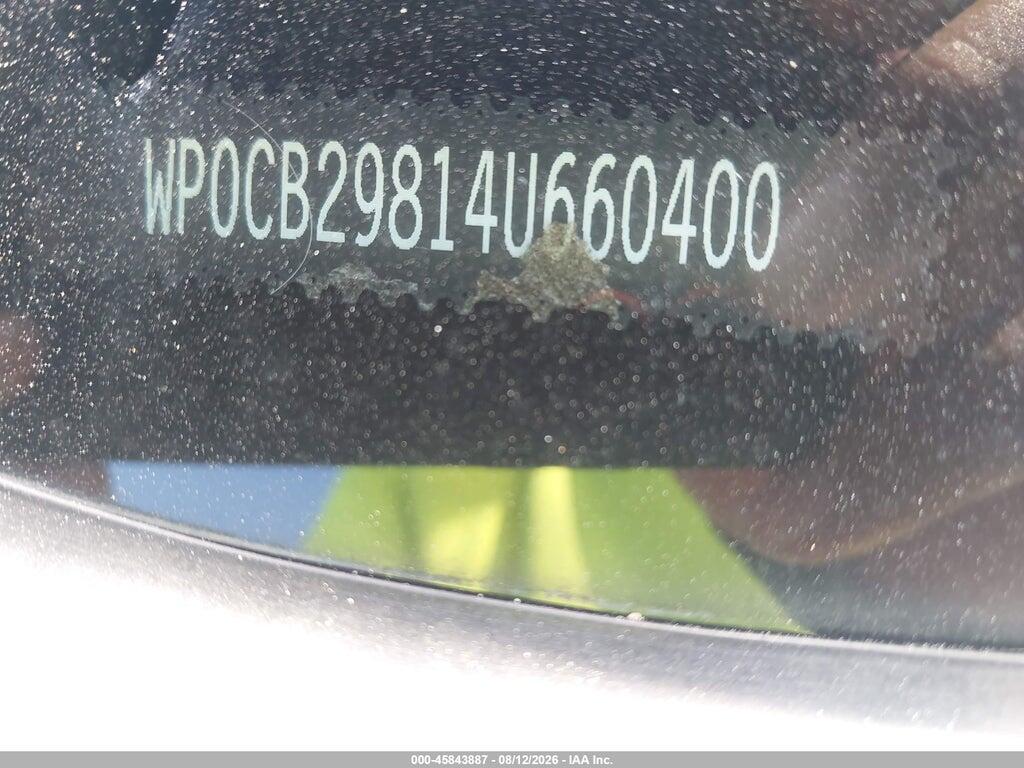 WP0CB29814U660400 2004 PORSCHE BOXSTER photo no. 9