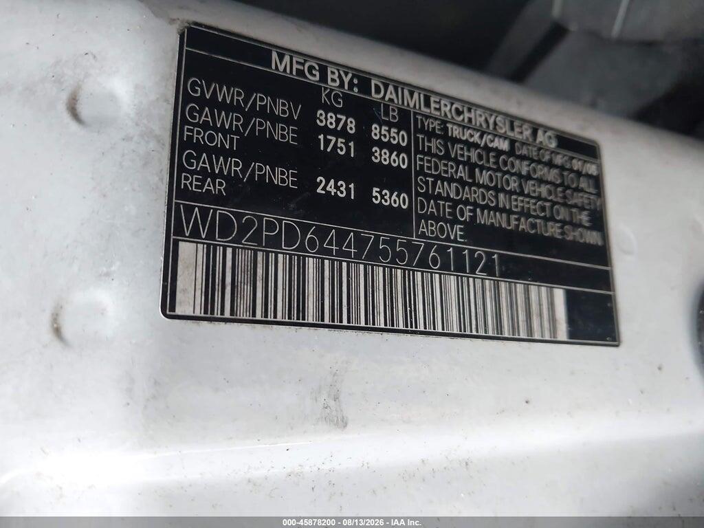 WD2PD644755761121 2005 DODGE SPRINTER photo no. 9