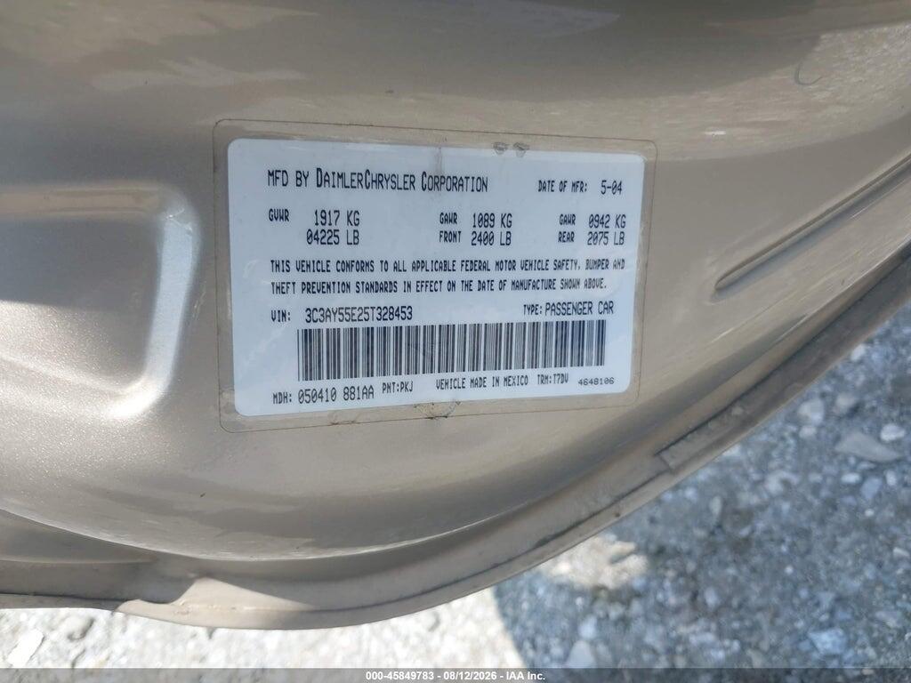 3C3AY55E25T328453 2005 CHRYSLER PT CRUISER photo no. 9