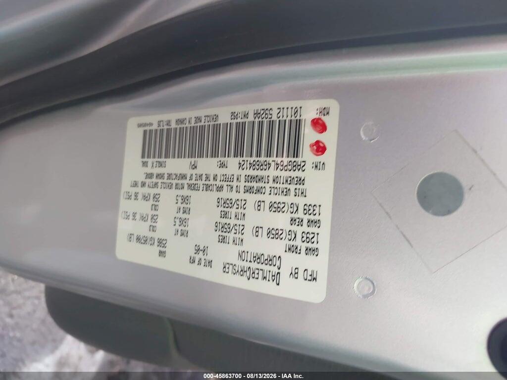 2A8GP64L46R684124 2006 CHRYSLER TOWN & COUNTRY photo no. 9