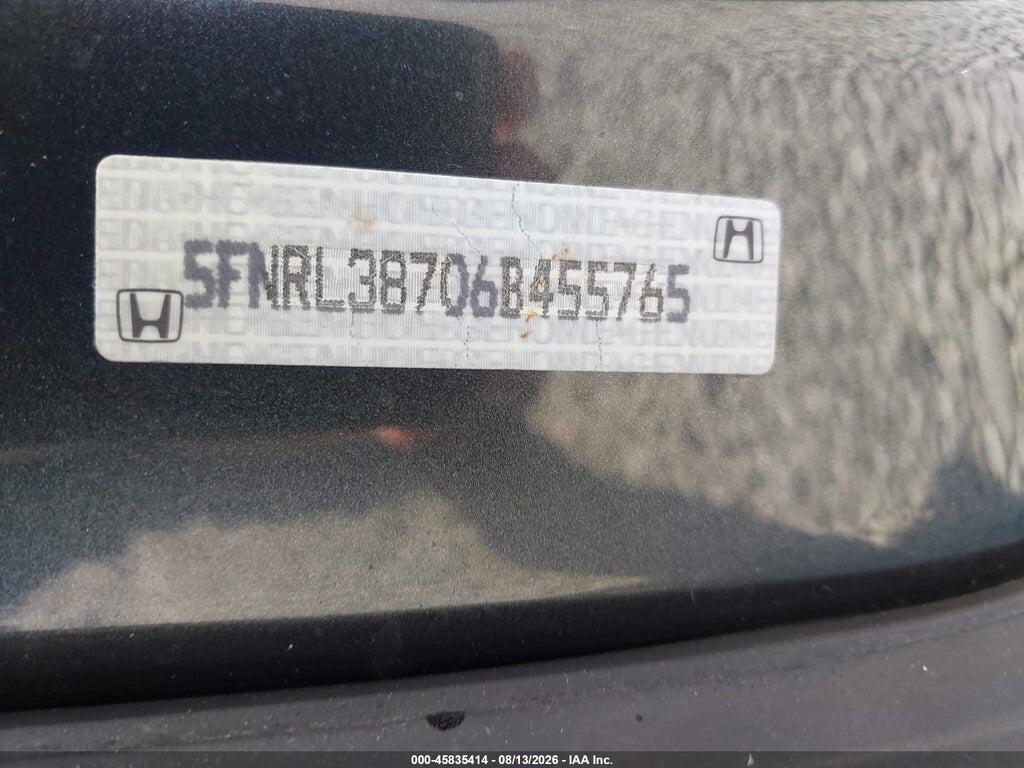 5FNRL38706B455765 2006 HONDA ODYSSEY photo no. 9