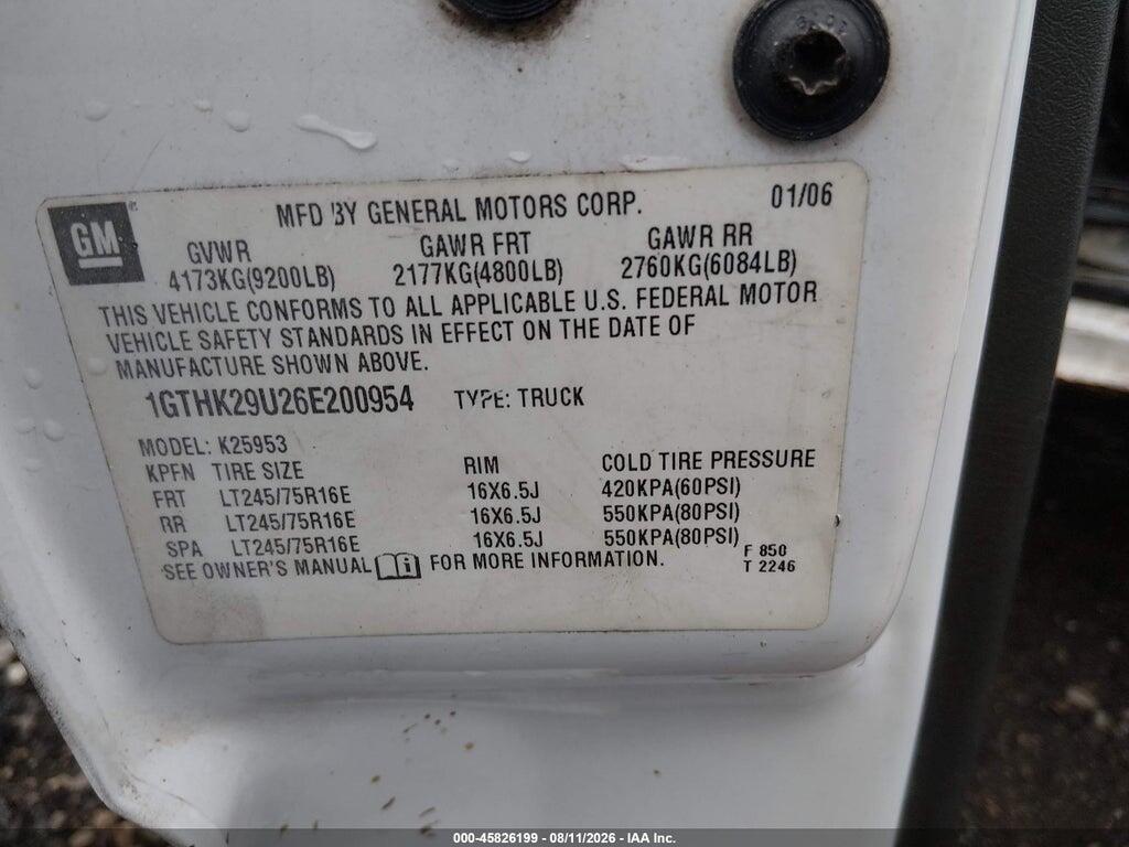 1GTHK29U26E200954 2006 GMC SIERRA 2500HD photo no. 9