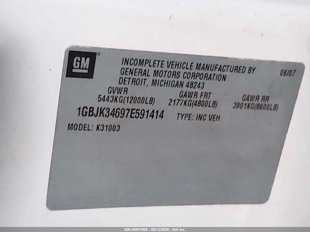 1GBJK34697E591414 2007 CHEVROLET SILVERADO 3500 CHASSIS photo no. 9
