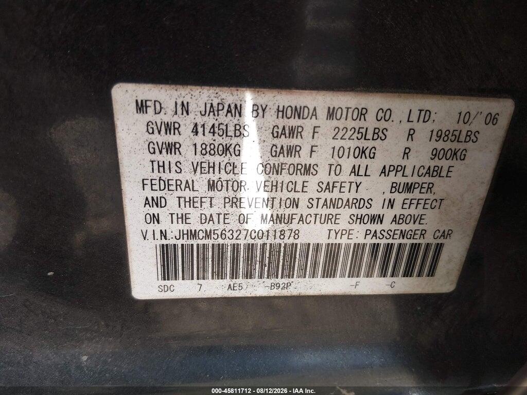 JHMCM56327C011878 2007 HONDA ACCORD photo no. 9