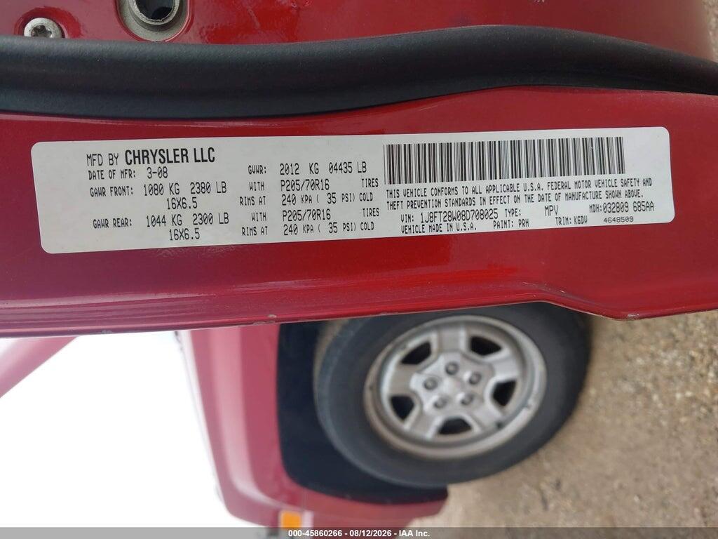 1J8FT28W08D708025 2008 JEEP PATRIOT photo no. 9