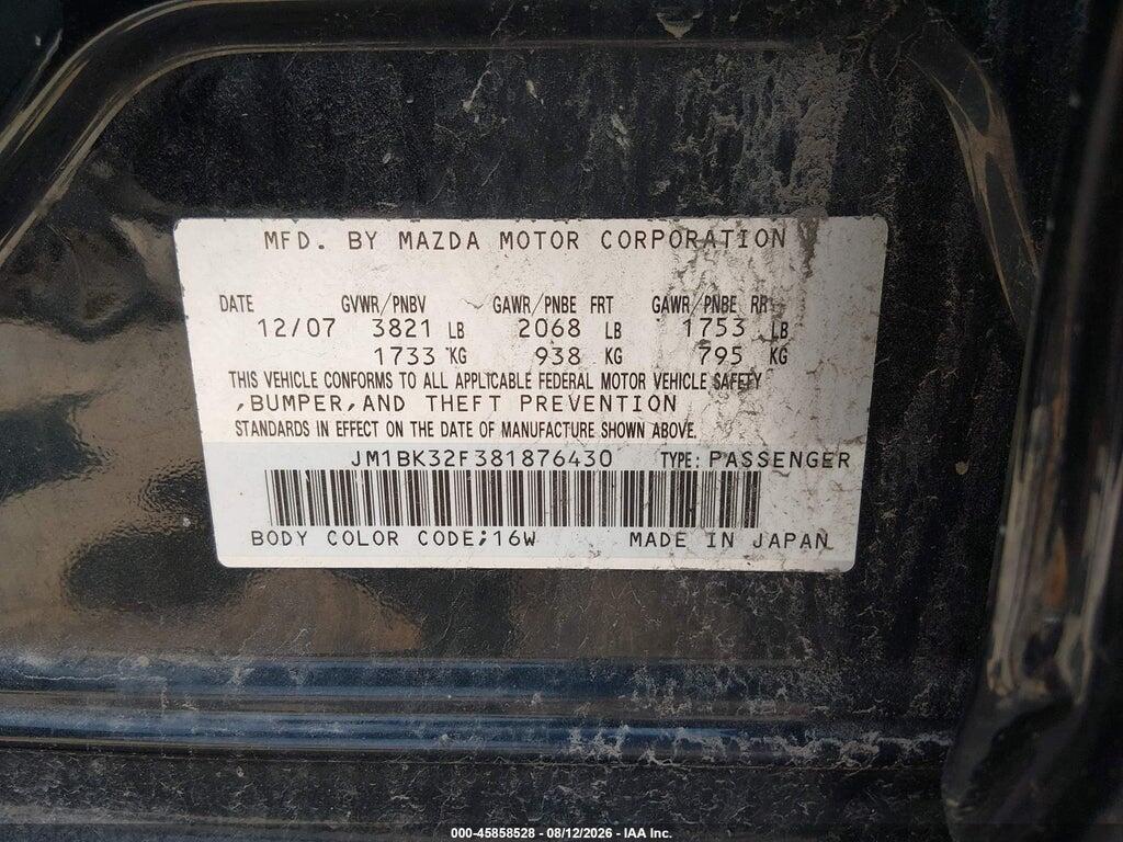 JM1BK32F381876430 2008 MAZDA MAZDA3 photo no. 9