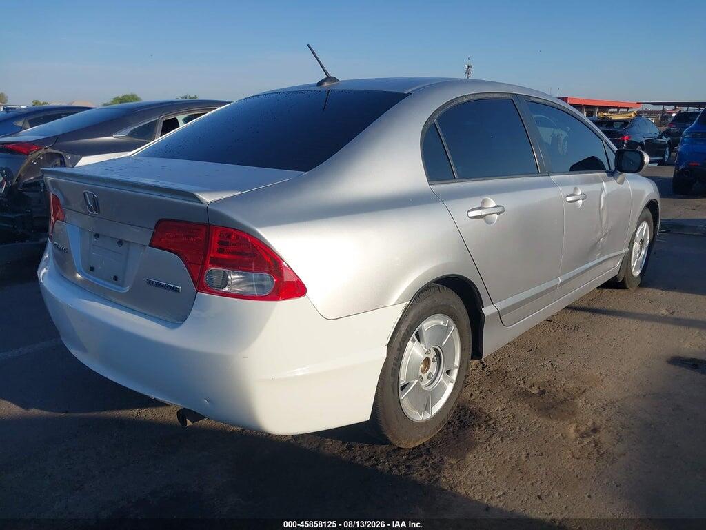 JHMFA36238S009646 2008 HONDA CIVIC HYBRID photo no. 4
