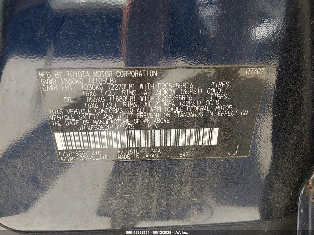 JTLKE50E281023275 2008 SCION XB photo no. 9