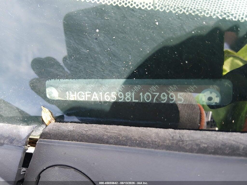 1HGFA16598L107995 2008 HONDA CIVIC photo no. 9