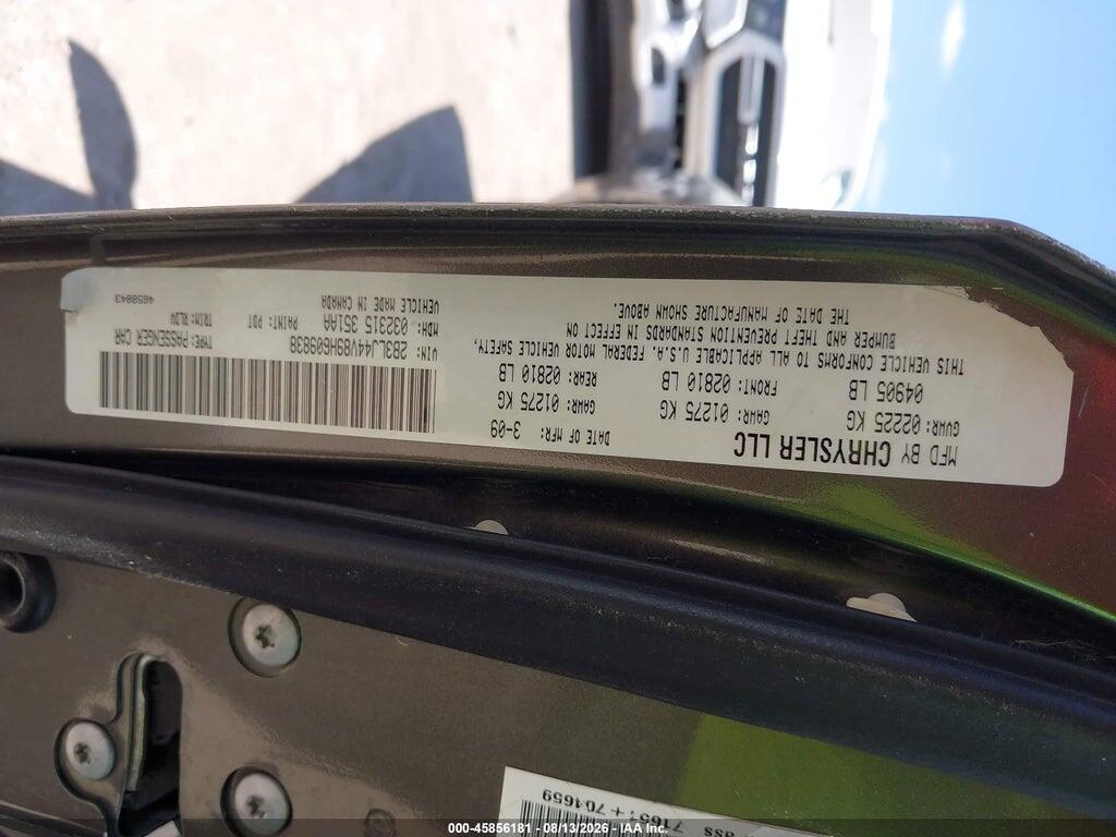 2B3LJ44V89H609838 2009 DODGE CHALLENGER photo no. 9