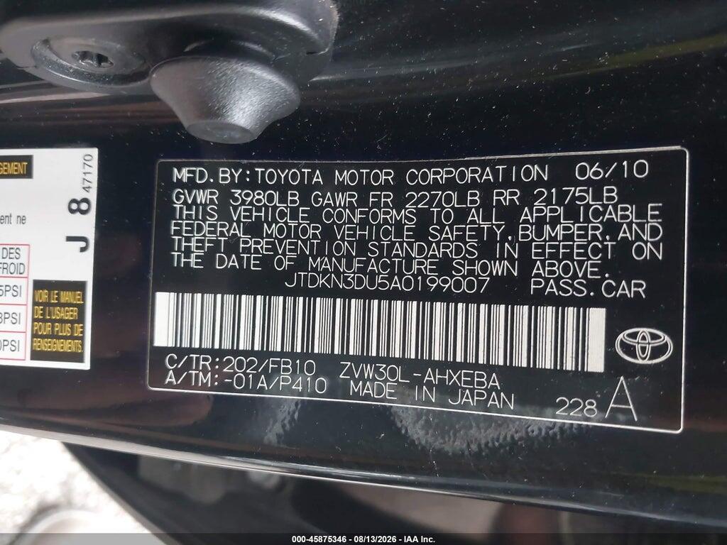 2010 TOYOTA PRIUS II — Фото 9 из 11