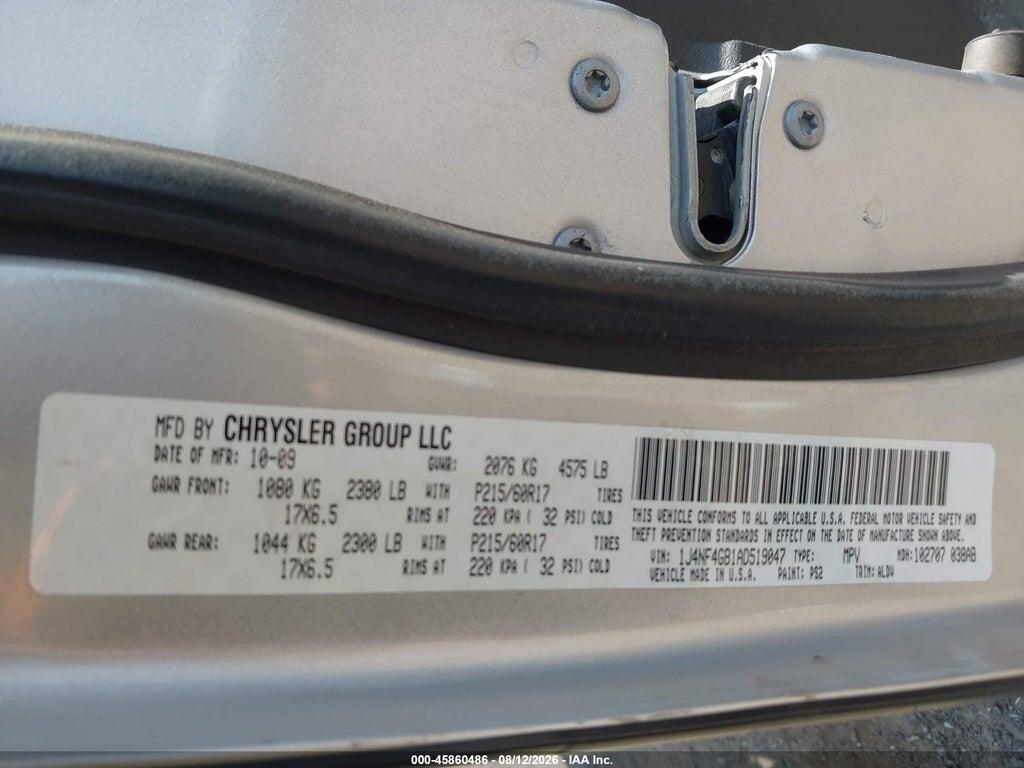 1J4NF4GB1AD519047 2010 JEEP PATRIOT photo no. 9