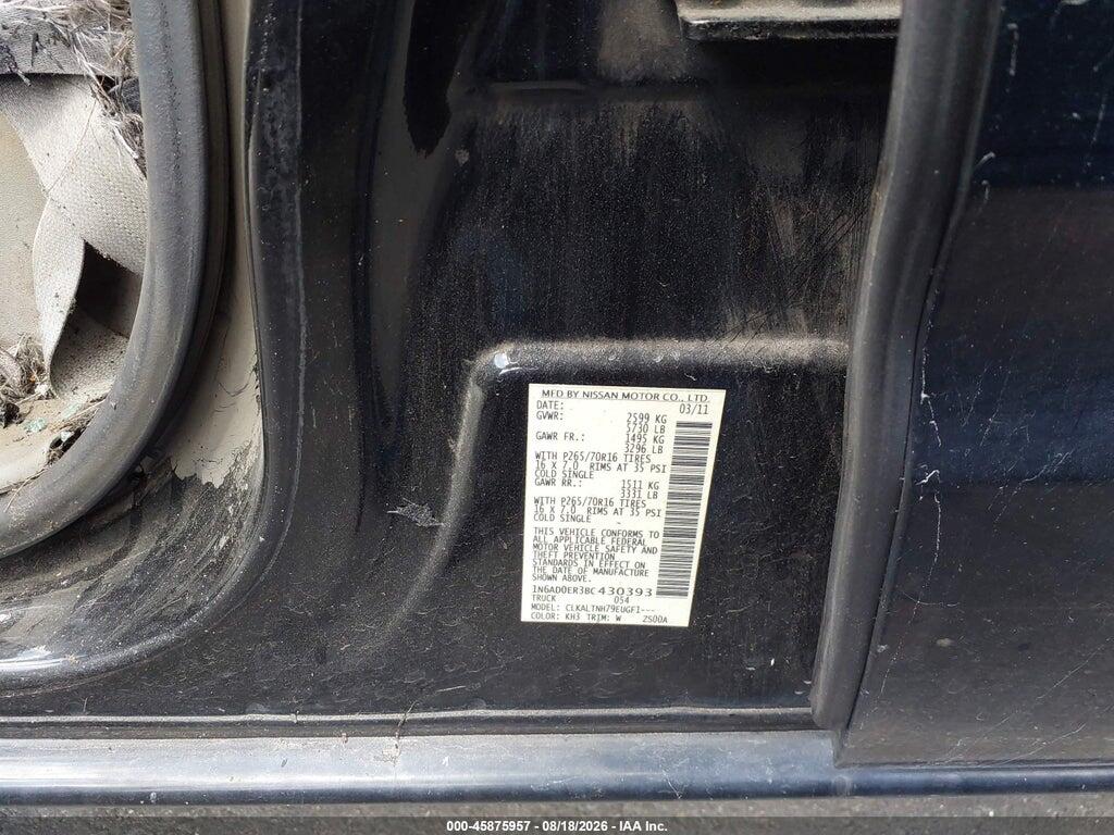 1N6AD0ER3BC430393 2011 NISSAN FRONTIER photo no. 9