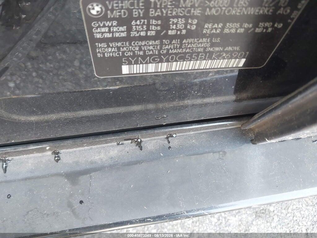 5YMGY0C55BLK26901 2011 BMW X5 M photo no. 9