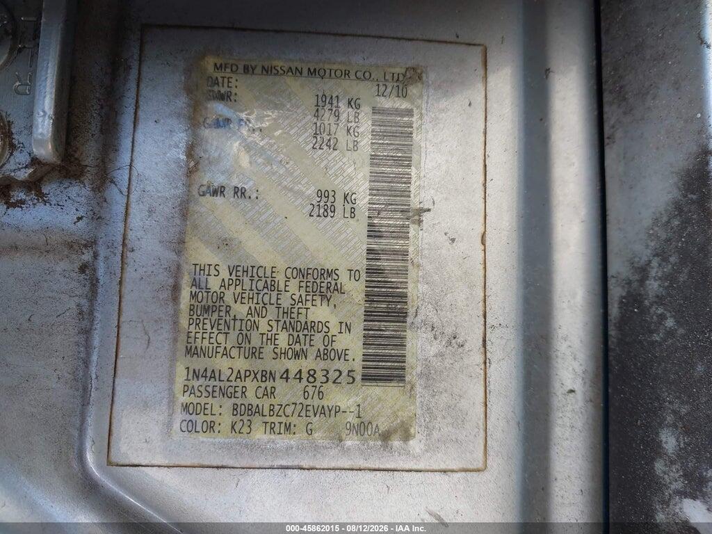 1N4AL2APXBN448325 2011 NISSAN ALTIMA photo no. 9