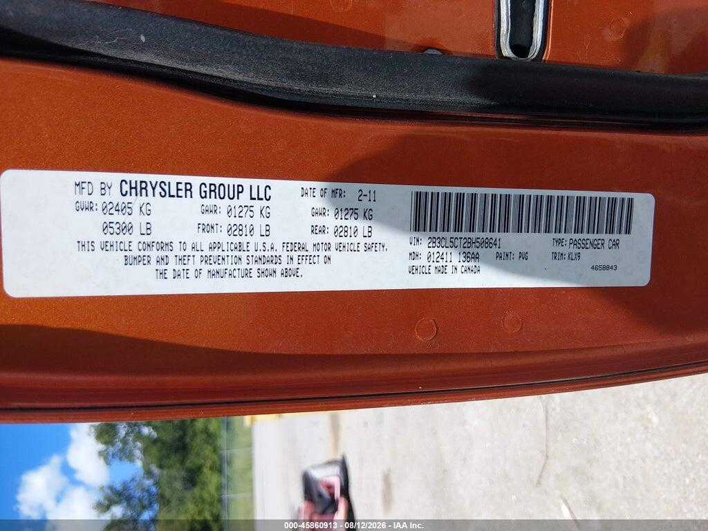 2B3CL5CT2BH508641 2011 DODGE CHARGER photo no. 9