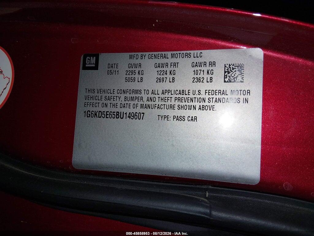 1G6KD5E65BU149607 2011 CADILLAC DTS photo no. 9