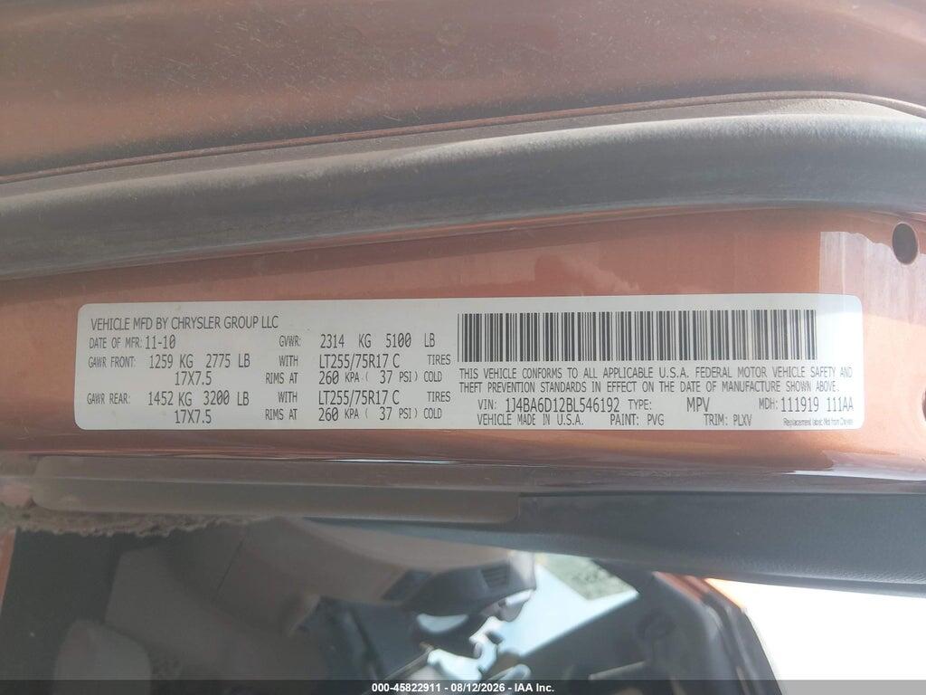 1J4BA6D12BL546192 2011 JEEP WRANGLER photo no. 9