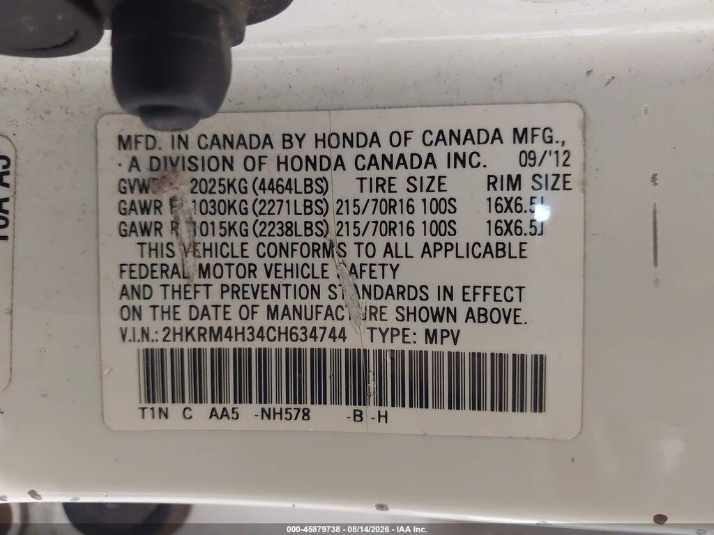 2HKRM4H34CH634744 2012 HONDA CR-V photo no. 9