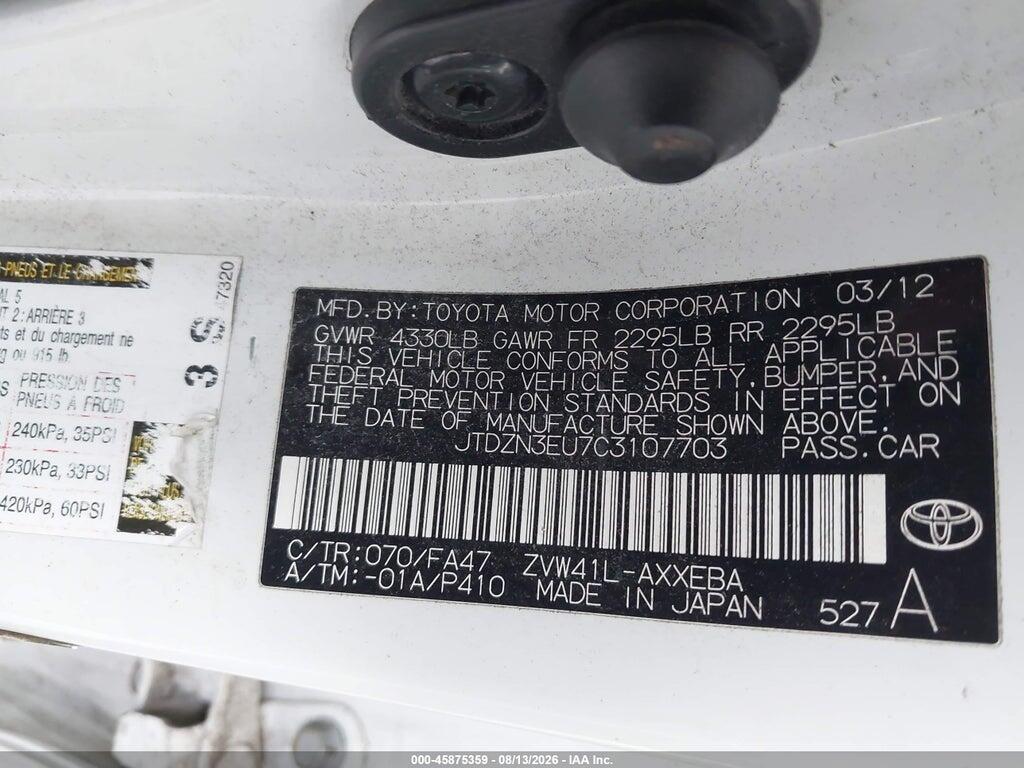 JTDZN3EU7C3107703 2012 TOYOTA PRIUS V photo no. 9