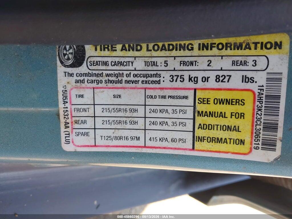 1FAHP3K23CL306519 2012 FORD FOCUS photo no. 9