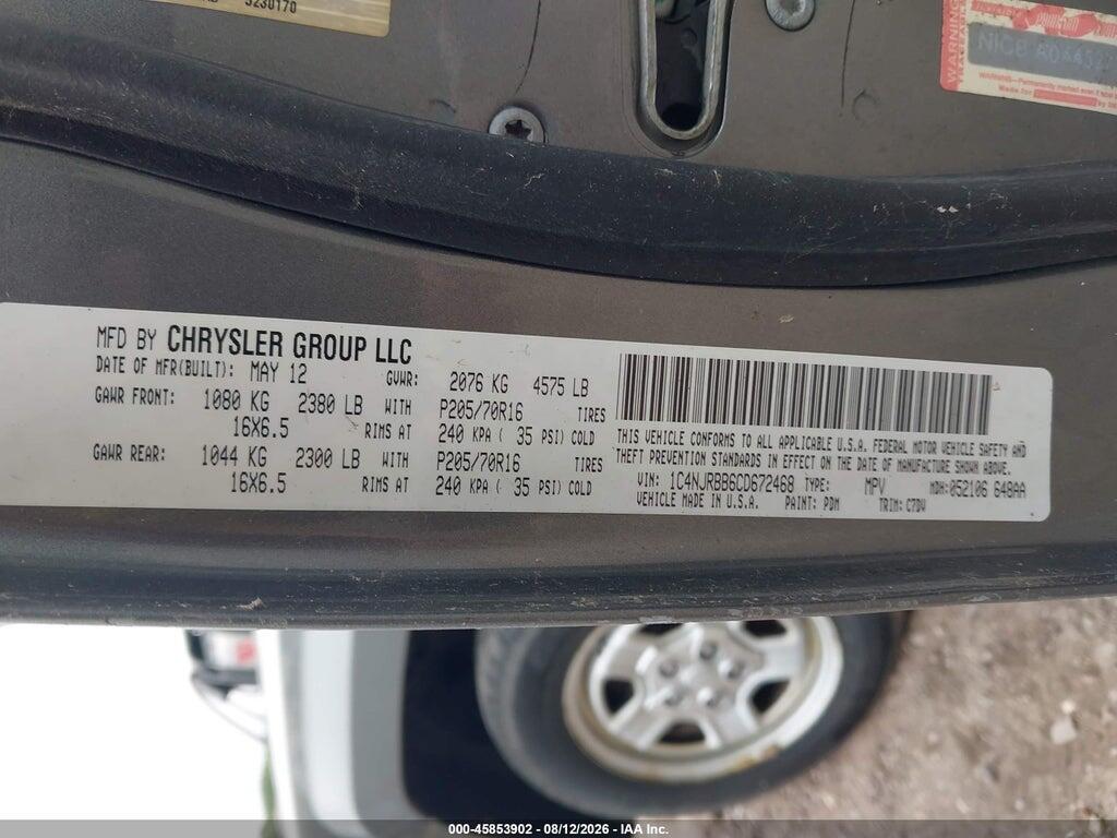 1C4NJRBB6CD672468 2012 JEEP PATRIOT photo no. 9