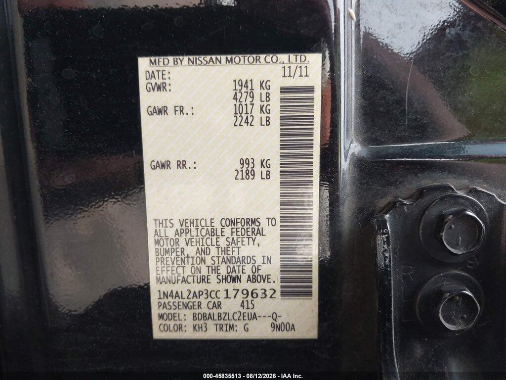 1N4AL2AP3CC179632 2012 NISSAN ALTIMA photo no. 9