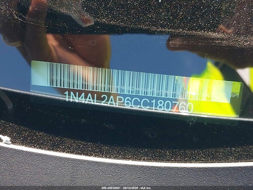 1N4AL2AP6CC180760 2012 NISSAN ALTIMA photo no. 9