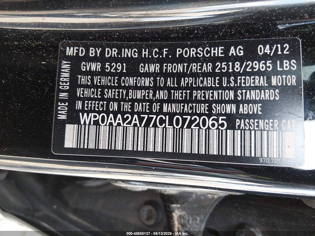 WP0AA2A77CL072065 2012 PORSCHE PANAMERA photo no. 9
