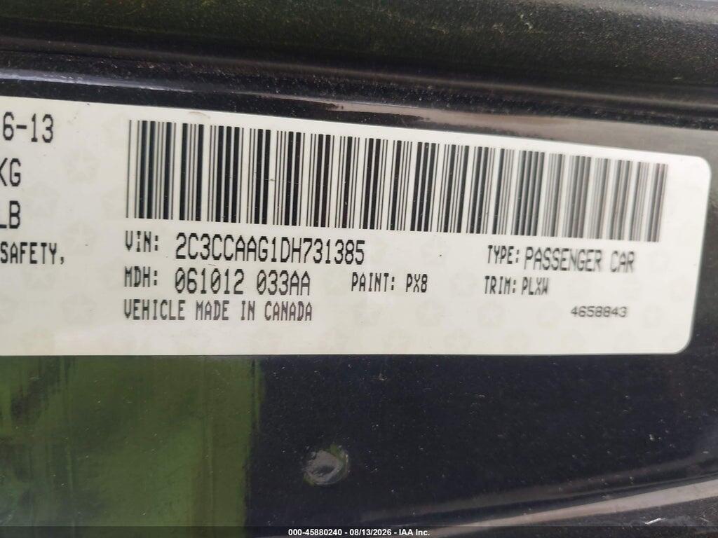 2C3CCAAG1DH731385 2013 CHRYSLER 300 photo no. 9