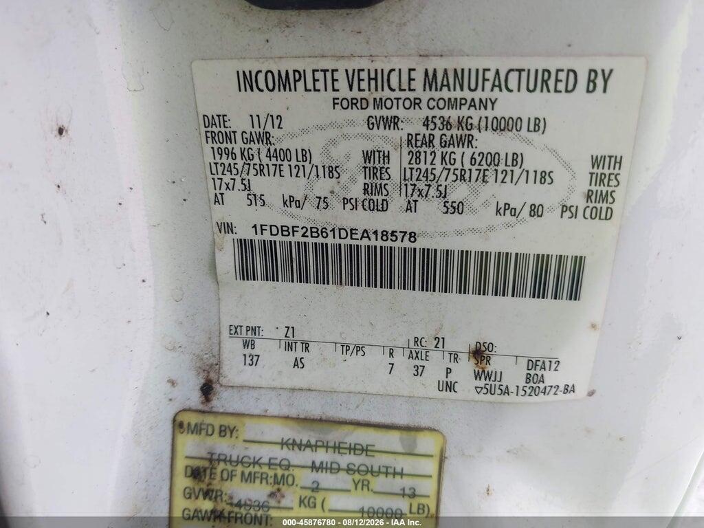 1FDBF2B61DEA18578 2013 FORD F-250 photo no. 9