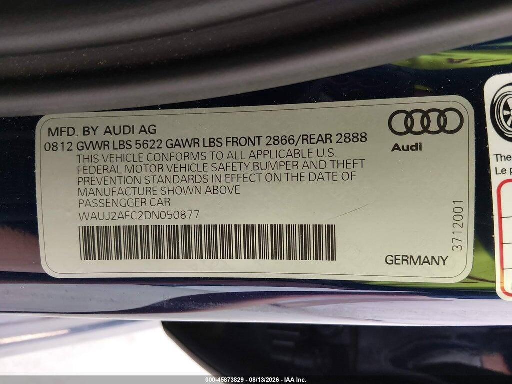 WAUJ2AFC2DN050877 2013 AUDI S6 photo no. 9