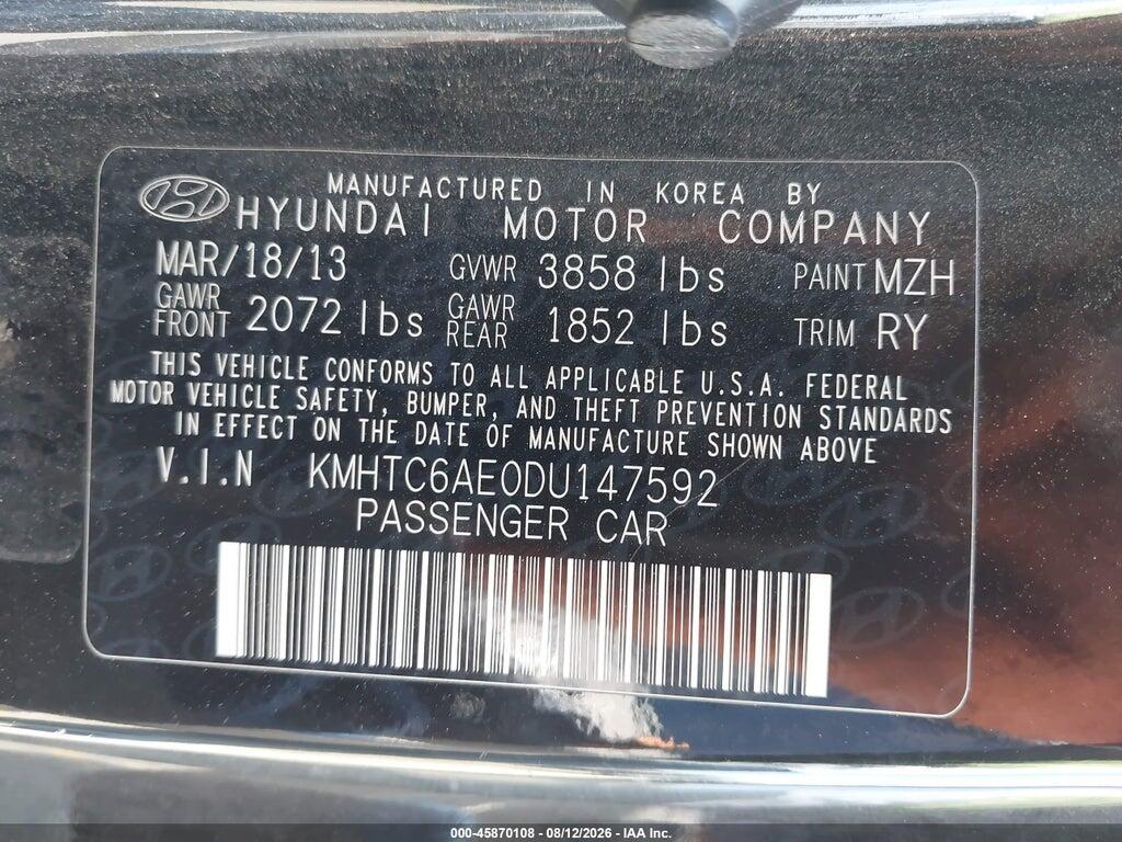 KMHTC6AE0DU147592 2013 HYUNDAI VELOSTER photo no. 9