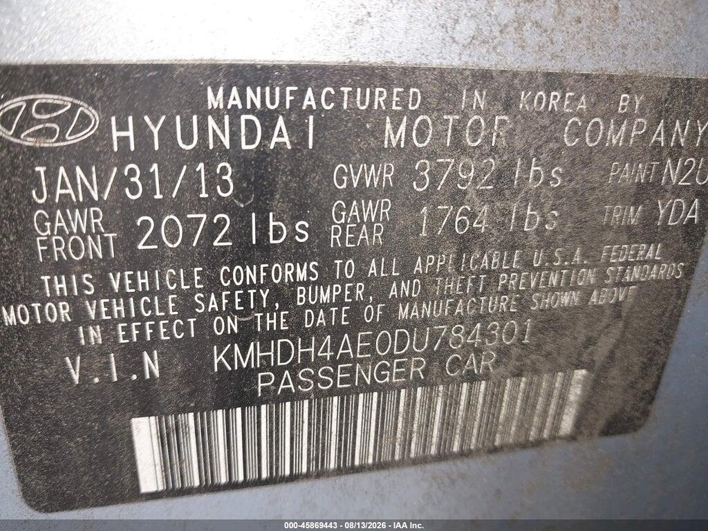KMHDH4AE0DU784301 2013 HYUNDAI ELANTRA photo no. 9