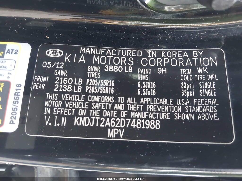 KNDJT2A62D7481988 2013 KIA SOUL photo no. 9