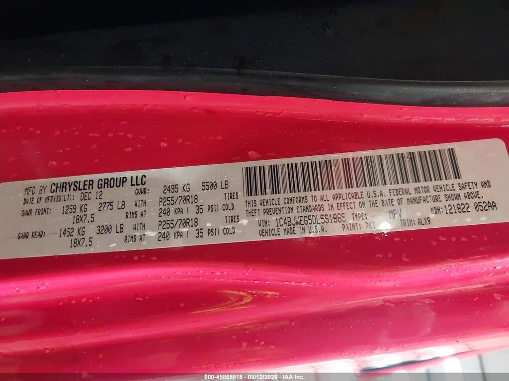 1C4BJWEG5DL591865 2013 JEEP WRANGLER UNLIMITED photo no. 12