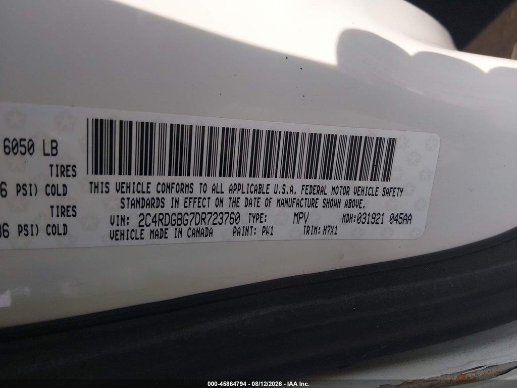 2C4RDGBG7DR723760 2013 DODGE GRAND CARAVAN photo no. 9