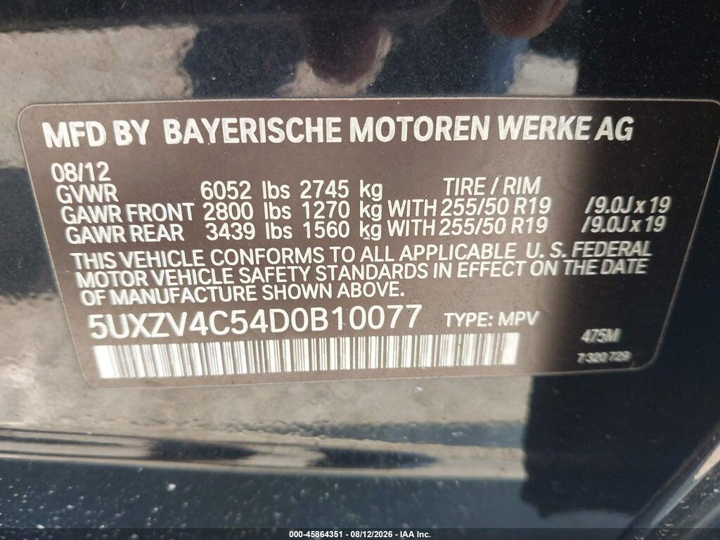 5UXZV4C54D0B10077 2013 BMW X5 photo no. 9
