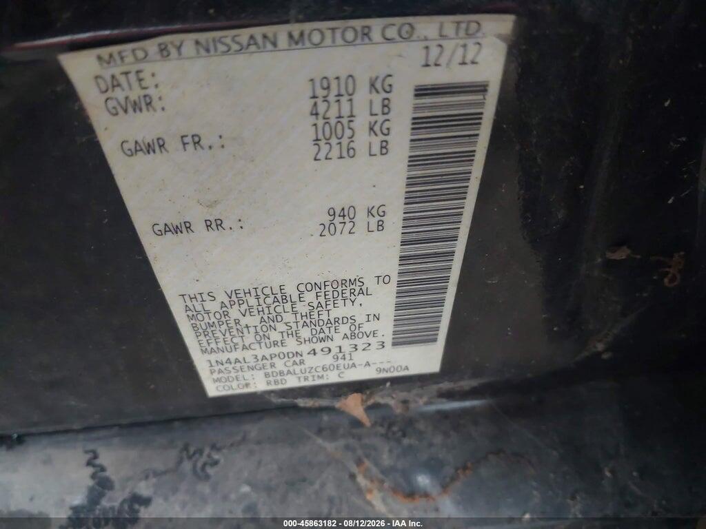 1N4AL3AP0DN491323 2013 NISSAN ALTIMA photo no. 9