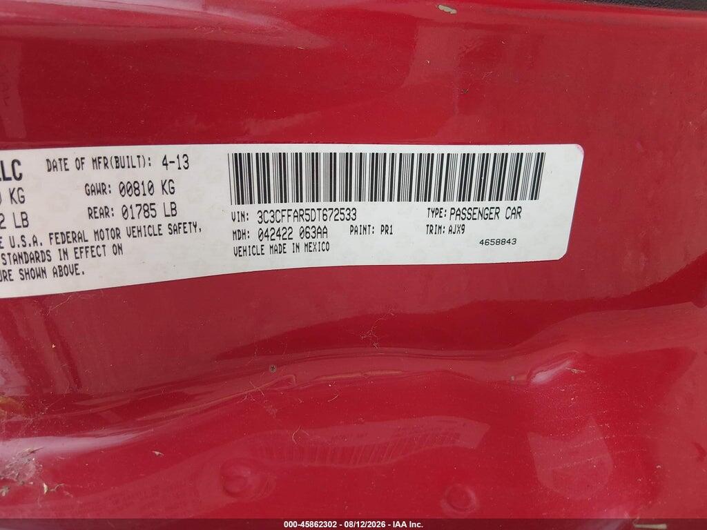 3C3CFFAR5DT672533 2013 FIAT 500 photo no. 9